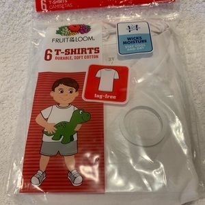 *SOLD* Fruit of the Loom Six White T-Shirts